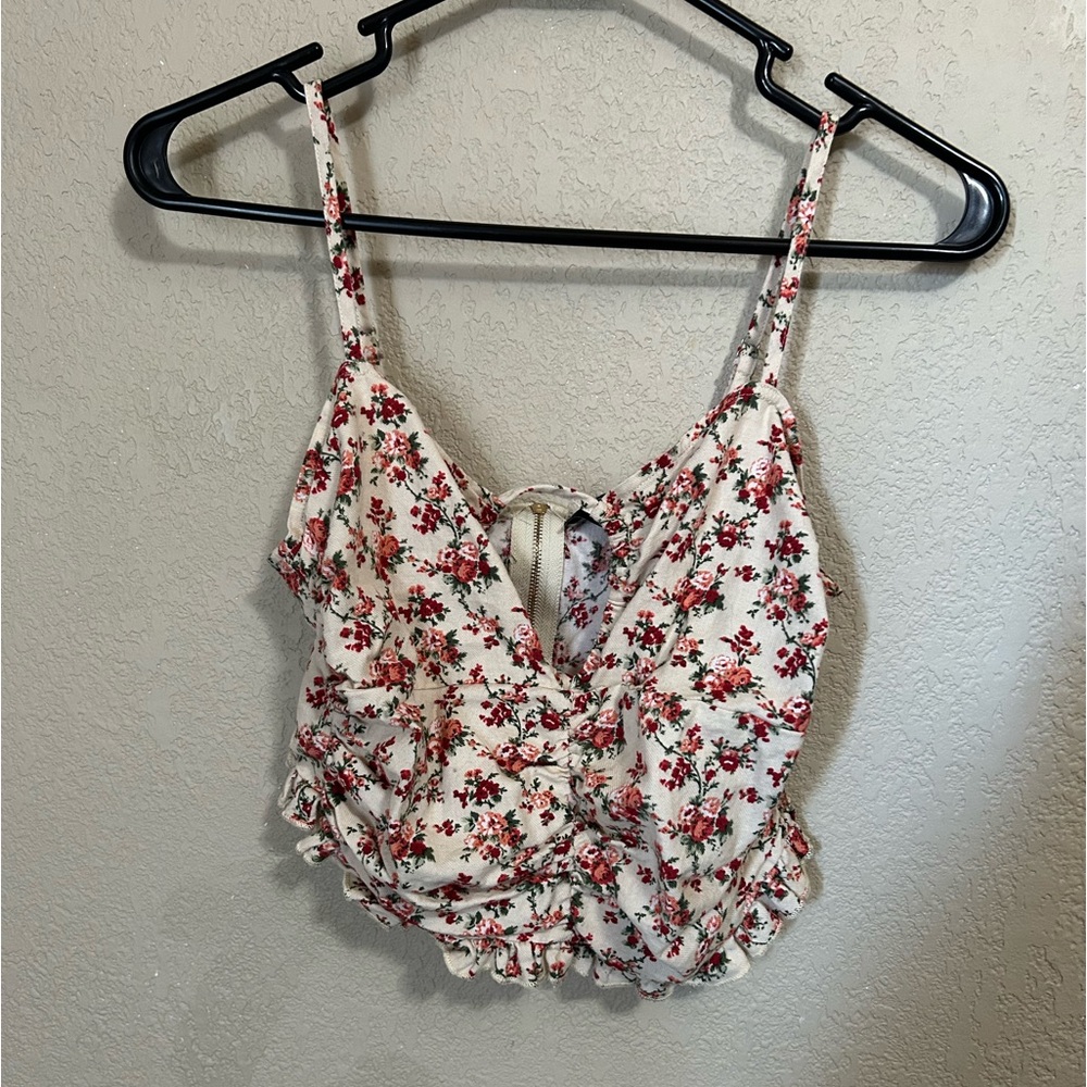 Cider floral crop top